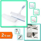 Hereveoyuncak Peluşlu Camsil Bezli Cam Sileceği + Ince Kıl Temizlik Fırçası - 2li Set X7Y3B1