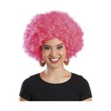 Hereveoyuncak Pembe Renk Kıvırcık Afro Boonus Parti Peruğu