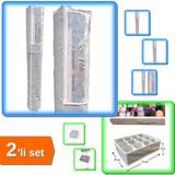Hereveoyuncak Pencereli Halı Hurcu 4 M2 + 12 Bölmeli Pratik Çekmece Düzenleyici Organizer - 2li Set G5H6I