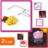 Hereveoyuncak Peynir Kesme Teli Dilimleyici + Narenciye Cam Kavanozlu Limon Sıkacağı 300 ml - 2li Set L5Q9Z9