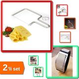 Hereveoyuncak Peynir Kesme Teli + Yeni Sarımsak Ezici Paslanmaz Çelik Garlic Press - 2li Set Y4G7H6