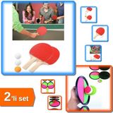 Hereveoyuncak Ping Pong Masa Tenisi Seti + At Yakala Oyun Seti Eğlenceli Spor Aksesuarları - 2li Set E5M3R5