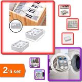Hereveoyuncak Pratik 12 Bölmeli Çekmece Düzenleyici + Ayakkabı Yıkama Filesi - Kapak Bağlamalı - 2li Set X3N0R8