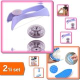Hereveoyuncak Pratik Tüy Alıcı Ipli Tüy Alma + Bükülebilir Esnek Kenar Köşe Lavabo Temizleme Fırçası - 2li Set U2R