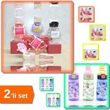 Hereveoyuncak Sevimli 3D Desenli Su Matarası + 600 ml Renkli Pipetli Suluk - 2li Set P2N0Q8