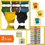 Hereveoyuncak Sevimli Ayaklı Kulaklı Seramik Mama Kabı 1 Adet + Desenli Zilli Kedi Tassması 1 Adet - 2li Set X3J9J8