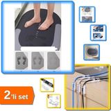 Hereveoyuncak Sihirli Su Emici Kaydırmaz Banyo Paspası + 20 Adet Kablo Sabitleyici Yapışkanlı Klips - 2li Set R9L6