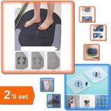 Hereveoyuncak Sihirli Su Emici Kaydırmaz Paspas + 3 Adet Yapışkanlı Banyo Raf Tutucu Askı Pin - 2li Set M9B3J7