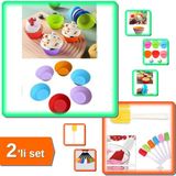 Hereveoyuncak Silikon Spatula Büyük Boy + 6 Adet Mini Muffin Kek Kalıbı Renkli Set – Mutfak Yardımcısı – KP781Z