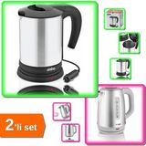 Hereveoyuncak Sinbo Araç Içi Kettle Paslanmaz Çelik + Crown Crw 7211 Paslanmaz Çelik Kettle - 2li Set M3R2Q1