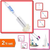 Hereveoyuncak Şişe Temizleme Fırçası + Hijyenik Biberon Temizleme Fırçası - 2li Set Z0C8X9
