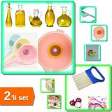 Hereveoyuncak Sıvı Yağ Süzgeci - Huni Şeklinde Süzgeç + Kolay Kesim Dilimleme Aparatı - 2li Set G8Y1G4