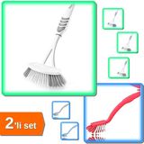 Hereveoyuncak Softon Lavabo ve Küvet Temizleme Fırçası + Lüks Lavabo ve Bulaşık Fırçası 23 cm - 2li Set A3K0D9