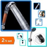 Hereveoyuncak Su Tasarruflu Arıtmalı Kokulu Duş Başlığı + Duş Başlığı Tutucu - 2’li Set V2KJRX