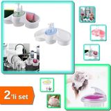 Hereveoyuncak Sünger Hazneli Sıvı Sabunluk Deterjanlık + Ince Uçlu Şampuan Hazneli Duş Fırçası - 2li Set F9D8X9