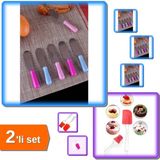 Hereveoyuncak Tereyağı Bıçağı - Mini Spatula 6 Adet + 2 Parça Silikon Spatula Pasta Fırçası - 2li Set SG579F