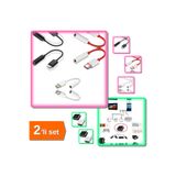HerEveOyuncak Type C Kulaklık Dönüştürücü + Usb to Type C Dönüştürücü Adaptör Klavye Mouse Bağlama - 2li Set A2F1T