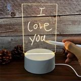 Hereveoyuncak USB Kablolu Işıklı Kendiliğinden Beyaz Kalemli-Silgili Kreatif 3D Görsellleştirme LED Lambası