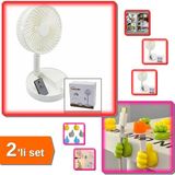Hereveoyuncak Uzaktan Kumandalı USB Mini Masaüstü Fan + El Şeklinde Renkli Kablo Tutucu 10 Adet - 2li Set L4Q7A6