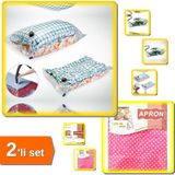 Hereveoyuncak Vakumlu Hurç 98X68 cm + Mutfak Önlüğü Akıllı - Düzenleme - Mutfak Koruma - 2’li Set J1ZB8R