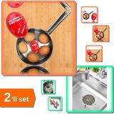 Hereveoyuncak Yumurta Zamanlayıcı + Silikon Mutfak Lavabo Süzgeci - 2li Set ZT4M1