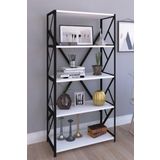 Herevim Metal Kitaplık 5 Raflı Kitaplık Raf Kütüphane 150 Cm