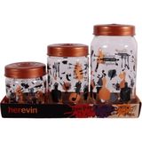 Herevin 139357-810 Desenli Kavanoz Seti 3'lü (425-660-1000 ml)