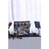 Herevin 161280-815 Gri Beyaz Sekizli Standlı Baharatlık Seti
