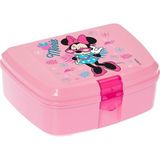 Herevin Gözlüklü Minnie Mouse Pembe Beslenme Kutusu Kız Çocuk
