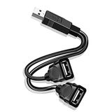 Herfair USB Dağıtıcı Kablo, USB 2.0 Y Dağıtıcı Kablo, USB A Erkek - Çift USB A Dişi Adaptör Kablosu USB Y Kablosu Tüm USB Cihazları için Uzatma Kablosu