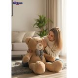 Heribom 90 cm Peluş Ayı Büyük Boy Kumaş Malzeme ile Sevimli Hediye Doğum Günü Hediyesi