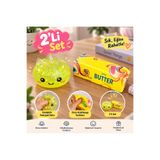 Heribom Tereyağ Butter - Simli Çin Mantısı 2'li Set Sukuşi Squishy Stres Oyuncağı Karışık Renk
