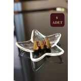 Heritage 6 Adet Yıldız Sosluk Çerezlik Sunumluk Cam 15 cm Set