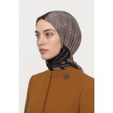 Heritage Desen Organik Eşarp Füme