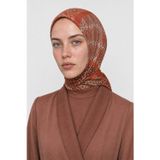 Heritage Desen Organik Eşarp Kiremit