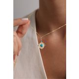 Heritage Mavi Firuze Pusula Charm Kolye Ucu