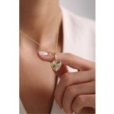 Heritage Mix Taşlı Kalp Kilitli Charm Kolye Ucu