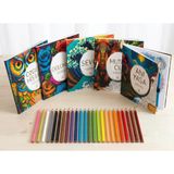 Herkes İçin Mandala Boyama Seti (5 Kitap + 24'Lü Kuru Boya)