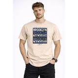 herkesemoda Brooklyn Yazı Detaylı Erkek Basic T-Shirt