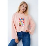 herkesemoda Kadın Grafik Baskılı Tesettüre Uygun Geniş Kollu Body