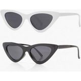herkesetoptantic 2'li Cat Eye Oval Güneş Gözlüğü (Siyah - Kırmızı)