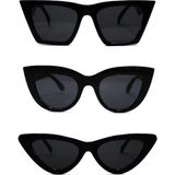 herkesetoptantic 3’lü <b>Cat Eye Dörtgen Güneş Gözlüğü (Siyah)</b><b> <b> Cat Eye Oval Güneş Gözlüğü (Siyah)</b><b><b> Cat Eye Retro Güneş Gözlüğü (Siyah)</b><b>