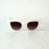 herkesetoptantic Cat Eye Oval Güneş Gözlüğü (Beyaz)