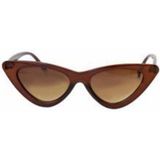 herkesetoptantic Cat Eye Retro Güneş Gözlüğü (Şeffaf Kahverengi - Kahverengi)