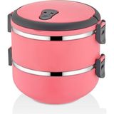 herkesetoptantic Freshbox 2 Katlı Sefer Tası Yemek Termosu (Pembe) - Açık Pembe