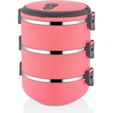 herkesetoptantic Freshbox 3 Katlı Sefer Tası Yemek Termosu (Pembe)