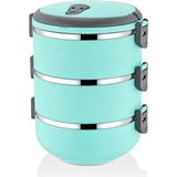 herkesetoptantic Freshbox 3 Katlı Sefer Tası Yemek Termosu (Turkuaz)