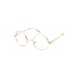 herkesetoptantic John Lennon Şeffaf Cam Unisex Gözlük (Altın)