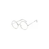 herkesetoptantic John Lennon Şeffaf Cam Unisex Gözlük (Gümüş)