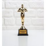 Herkesetoptantic Kişiye Özel Oscar Büyük Boy Dekoratif Obje Gold